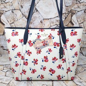 #bagsavenue Large Tote Cara Garden Toss White Kate Spade ships fast
